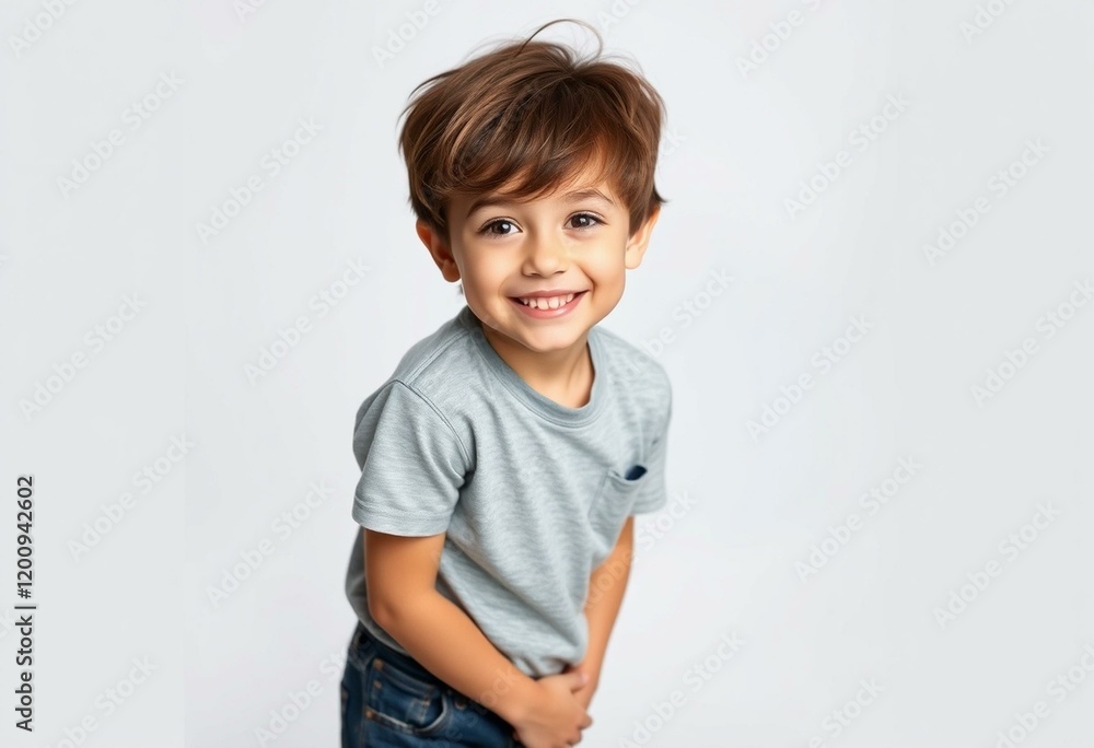 A relaxed portrait of a 10-year-old boy A relaxed portrait of a 10-year-old boy