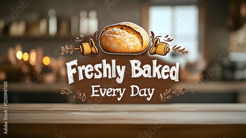 Freshly Baked Bread Logo photo