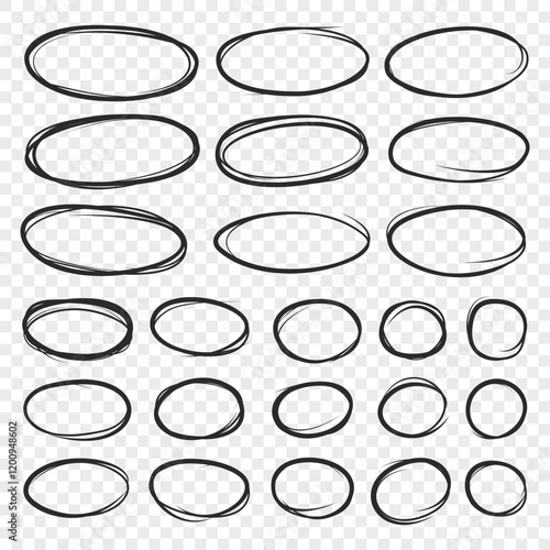 Circle line sketch icon in hand drawn style. Circular scribble doodle vector illustration on isolated background. Pencil or pen bubble sign business concept.