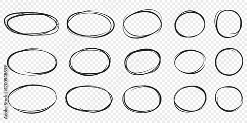 Circle line sketch icon in hand drawn style. Circular scribble doodle vector illustration on isolated background. Pencil or pen bubble sign business concept.