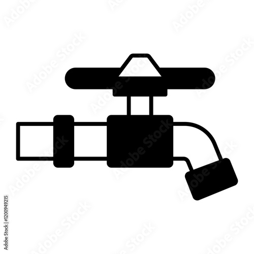 Water faucet black icon