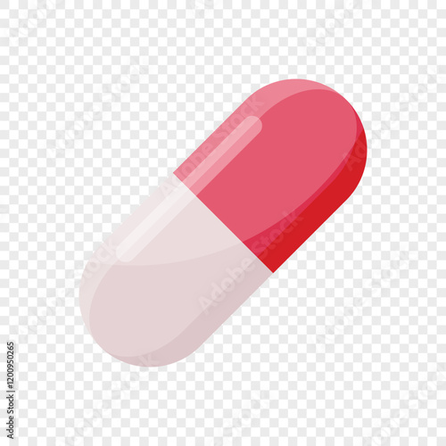 Pills capsules icon in flat style. Medical tablet vector illustration on isolated background. Healthcare drug sign business concept.