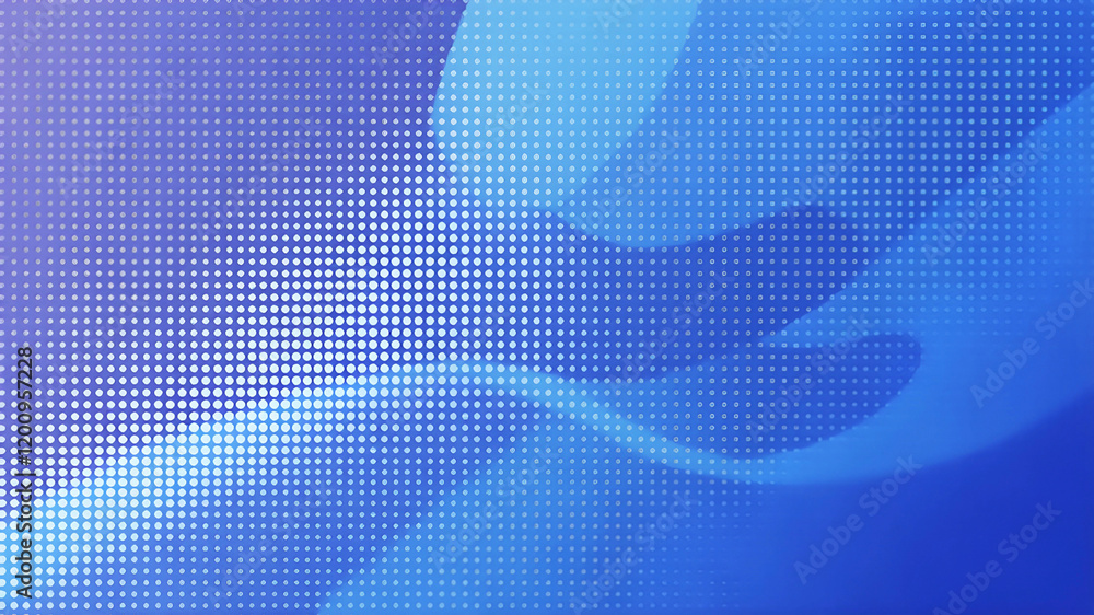 Fototapeta premium Abstract blue background with stipple effect. Vibrant halftone background