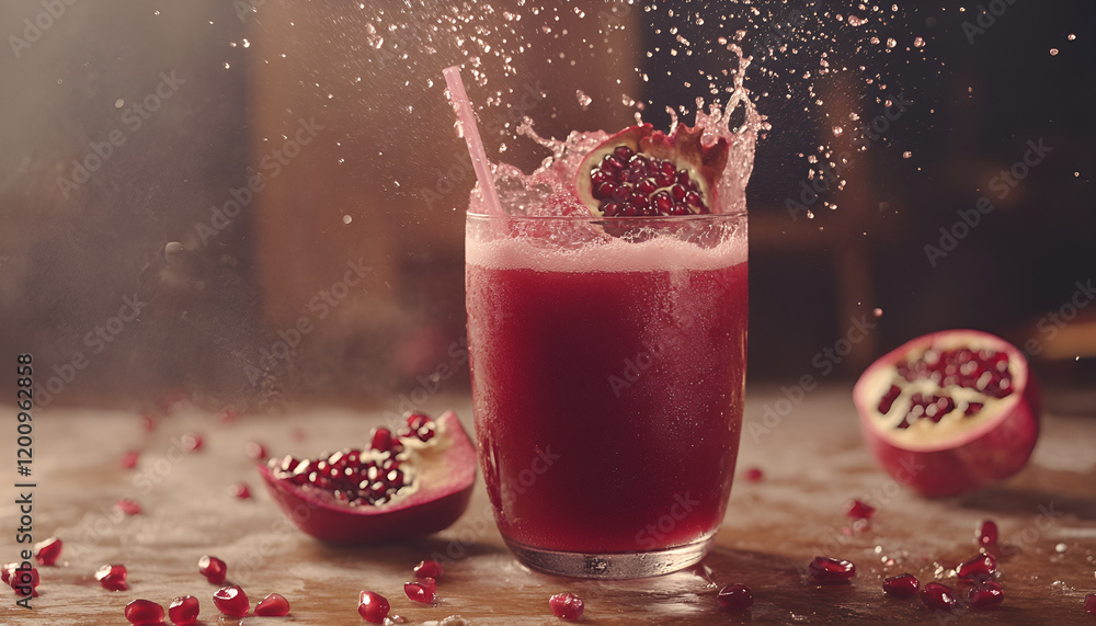 Pomegranate juice ads, delicious juice Pomegranate juice ads, delicious juice