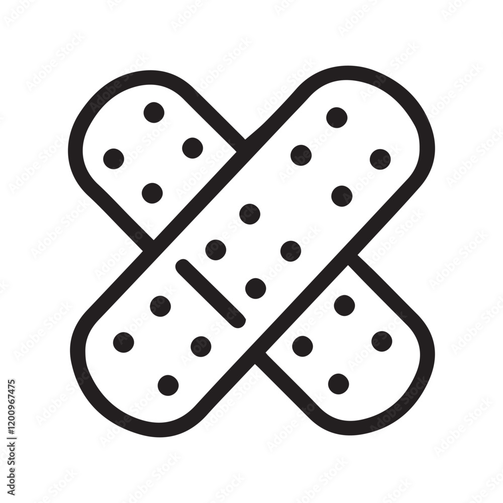 Hospital and medical health care icon Bandage vector illustration Hospital and medical health care icon Bandage vector illustration