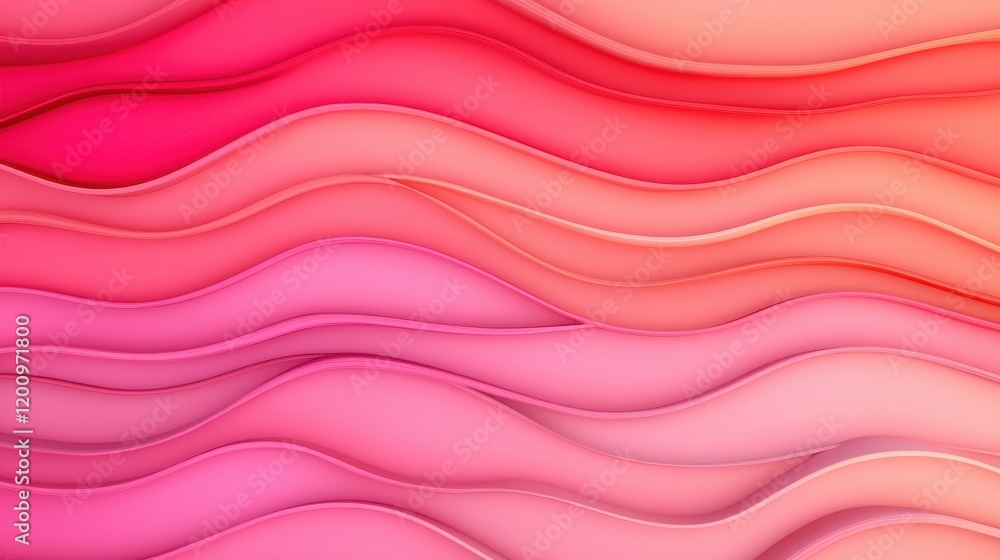 Obraz premium Abstract Waves in Soft Pink and Coral Tones for Backgrounds