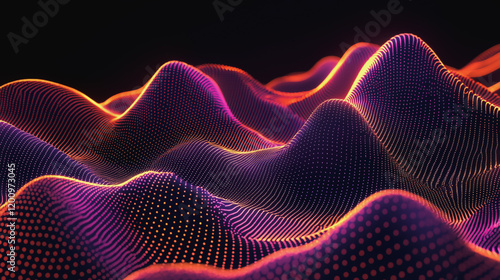 Wallpaper Mural Abstract digital background electromagnetic wave background Innovation digital wave background information technology background The background is the background. gradient wave digital wave banner Torontodigital.ca