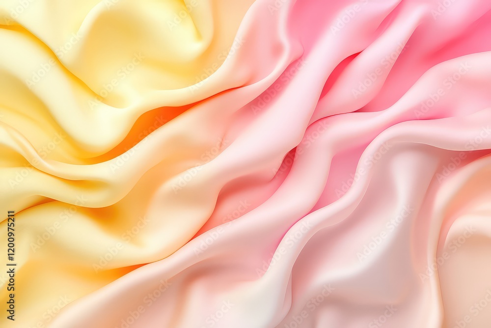 Fototapeta premium A gradient pastel banner with smooth transitions from light pink to soft yellow for abstract styling.