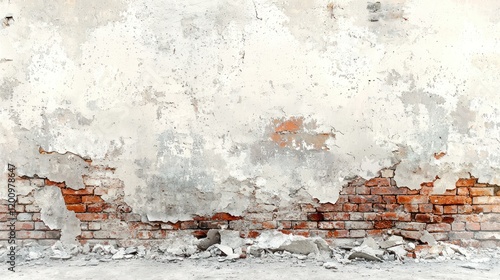 Obraz na płótnie Damaged brick wall texture, urban decay, background design w salonie