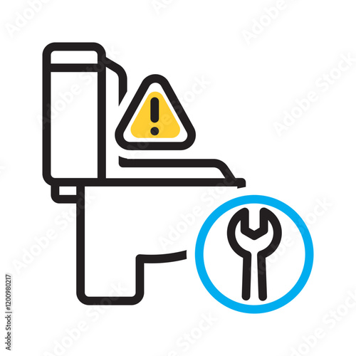 Vector multicolor icon for Toilet repair