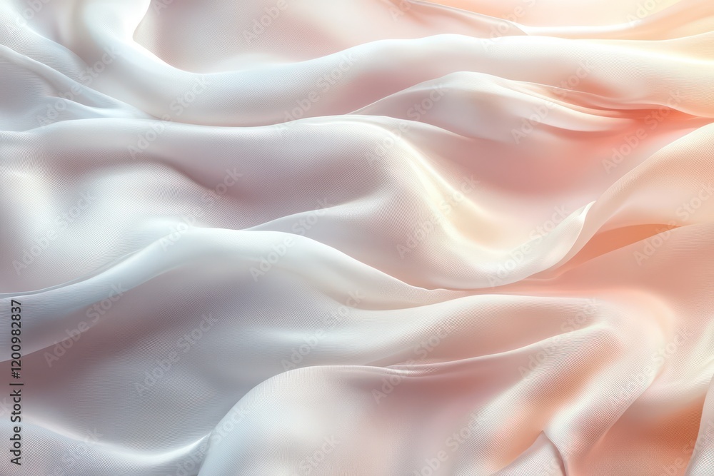 Fototapeta premium Layers of shimmering, flowing waves resembling liquid silk in radiant hues