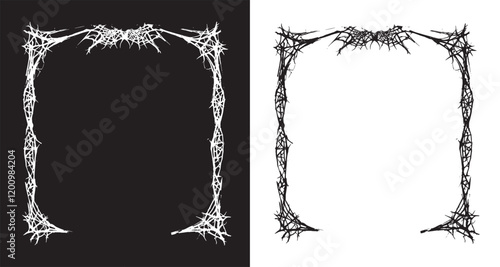 dark frame horror frame theme vintage frame grunge style weeb spider frame