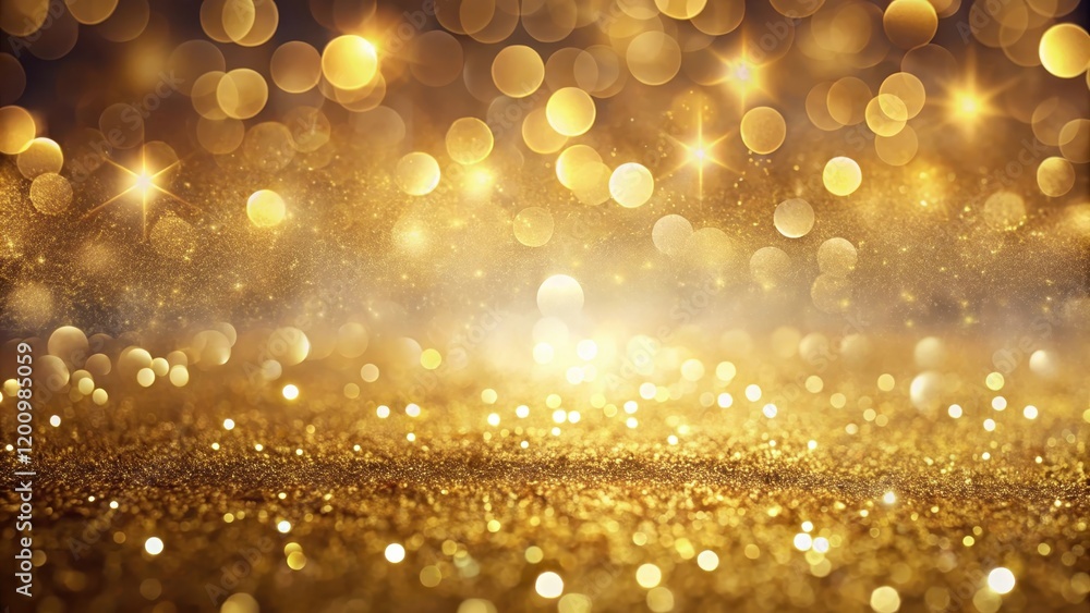 Golden Glitter Background with Sparkling Lights and Shimmering Texture Golden Glitter Background with Sparkling Lights and Shimmering Texture
