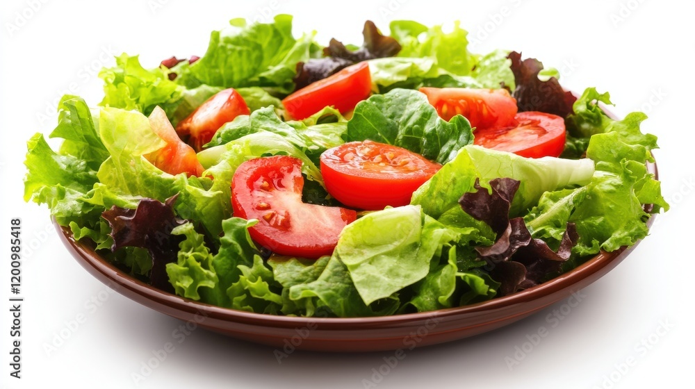 A bowl of vegetable salad isolated on white background A bowl of vegetable salad isolated on white background