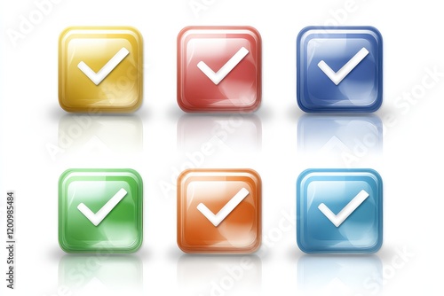A modern icon set with transparent checkmark and cross buttons, suitable for presentations or apps. Free Download A modern icon set with transparent checkmark and cross buttons, suitable for presentations or apps. - GFXLoad