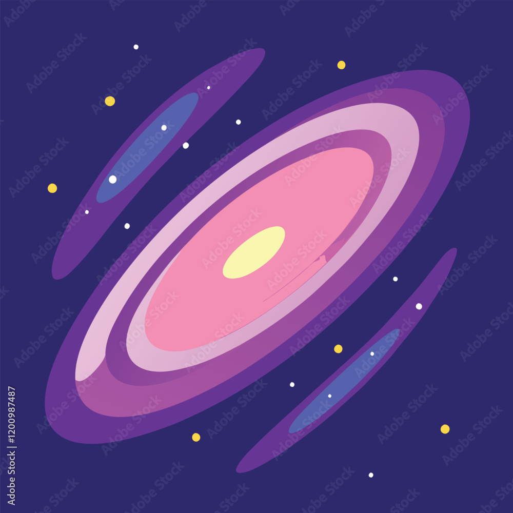 Fototapeta premium cartoon ufo in space