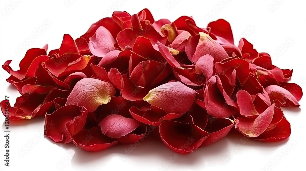 Naklejka premium Vibrant Red Rose Petals for Romantic Settings