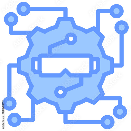 Spatial Comp Technology Blue Icon