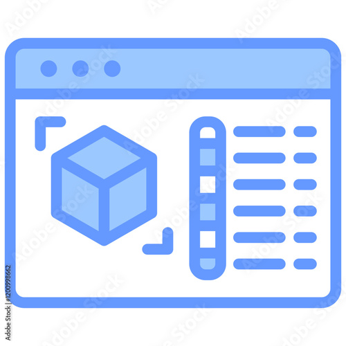 Spatial Interpolation Blue Icon