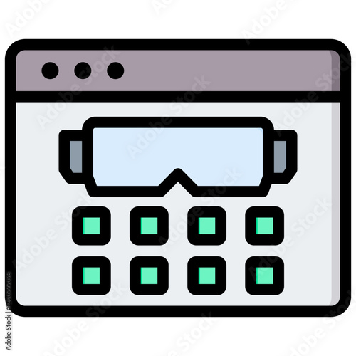 Spatial Comp Application Outline Color Icon