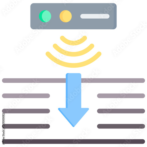 Depth Sensing Flat Icon