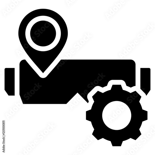 Spatial Mapping Engine Glyph Icon
