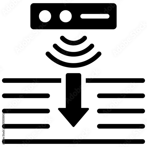 Depth Sensing Glyph Icon