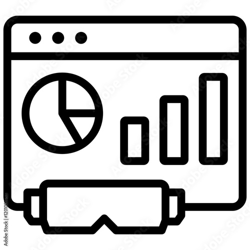 Spatial Data Visualization Outline Icon