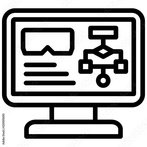 Spatial Computing Algorithm Outline Icon