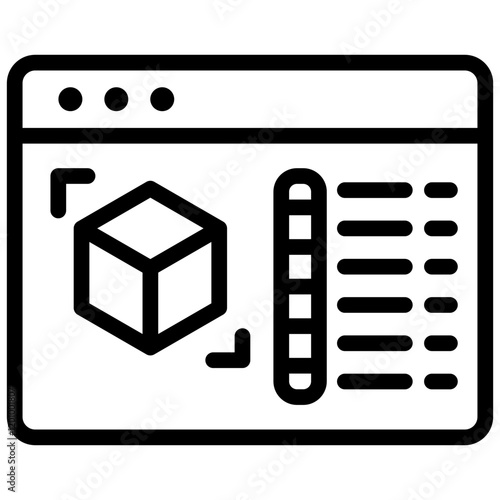 Spatial Interpolation Outline Icon