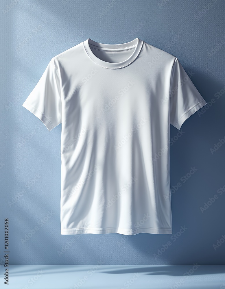 Blank White T-Shirt Mockup: Simple, Clean Design for Your Branding Blank White T-Shirt Mockup: Simple, Clean Design for Your Branding