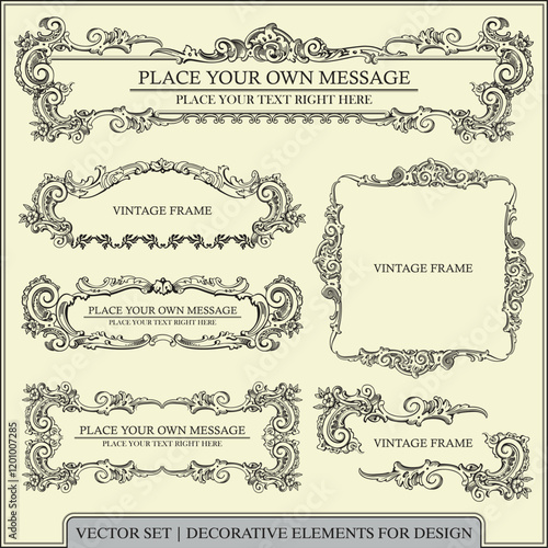 vector set: calligraphic design elements and page decoration - lots of useful shapes to embellish your layout
