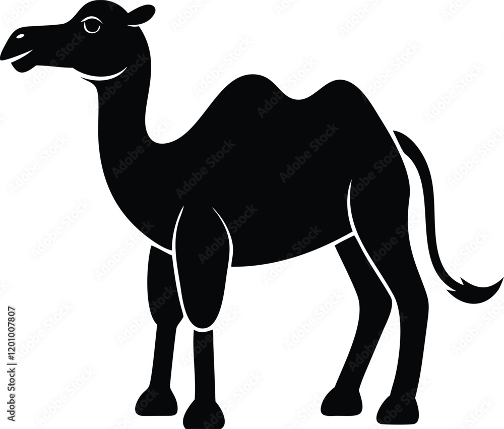 Fototapeta premium Camel Silhouette Vector Art: Perfect for Logos and Design Projects