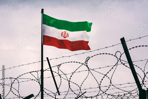 Fotografia The concept of sanctions pressure on the iran government