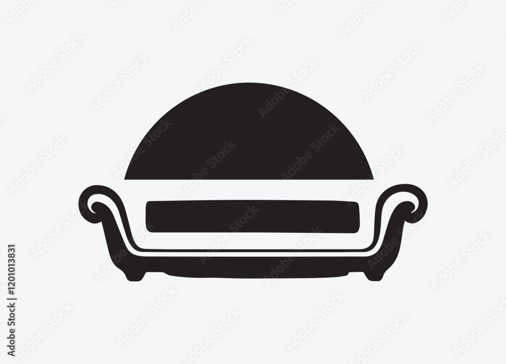 Furniture icons set for living room vector illustration silhouette Furniture icons set for living room vector illustration silhouette