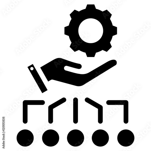 Resource Allocation Glyph Icon