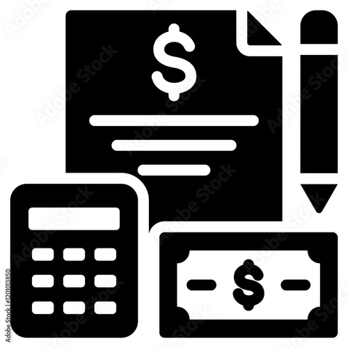 Budgeting Glyph Icon