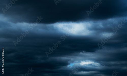 Dark stormy clouds in the sky