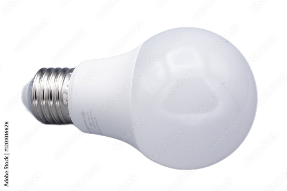 Bright White LED Light Bulb on Isolated Background for Home Use Bright White LED Light Bulb on Isolated Background for Home Use