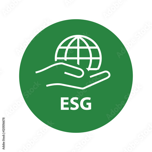 esg icons on white background	