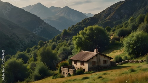 Wallpaper Mural swiss mountains village Torontodigital.ca