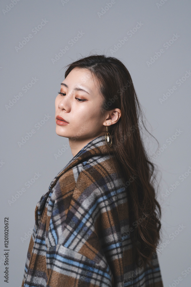 Fototapeta premium 冬ファッションの女性