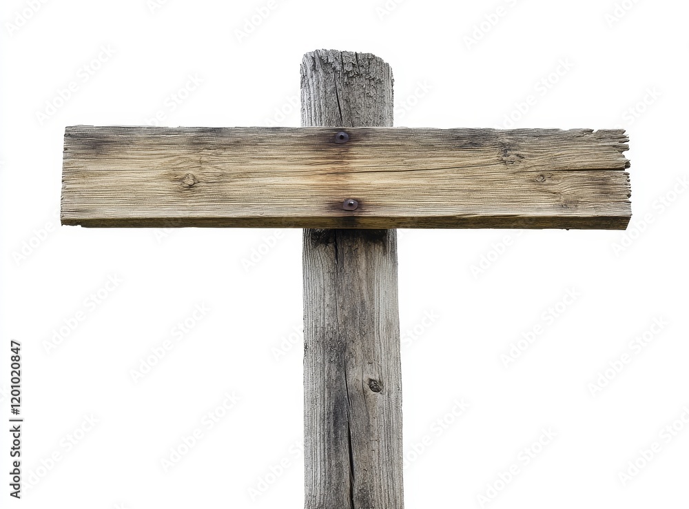 Rustic wooden signpost isolated on white. Rustic wooden signpost isolated on white.