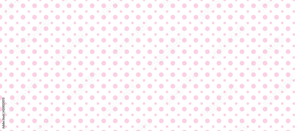 Pink and white polka dots pattern background Pink and white polka dots pattern background