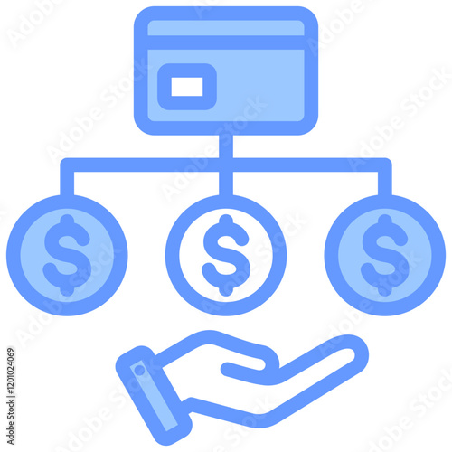 Credit Utilization Blue Icon