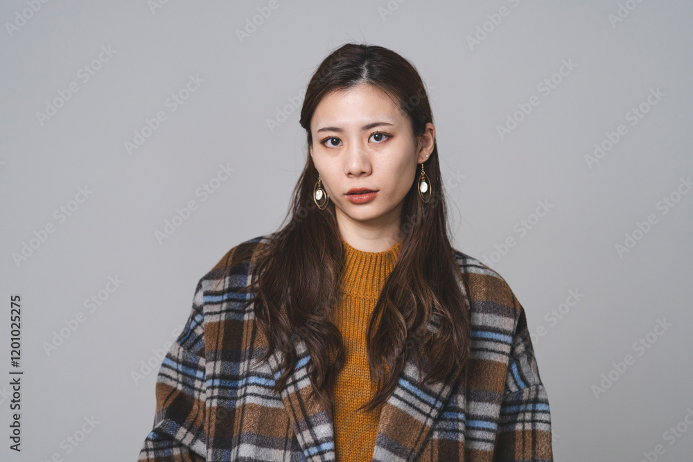 Fototapeta premium 冬ファッションの女性