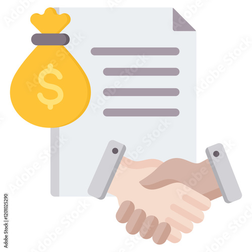 Credit Agreement Flat Icon