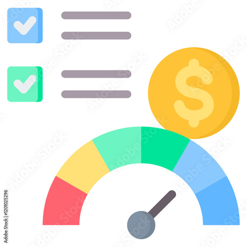 Creditworthiness Evaluation Flat Icon