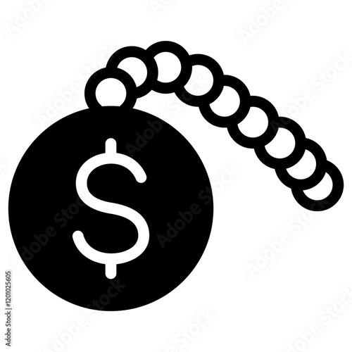 Debt Glyph Icon