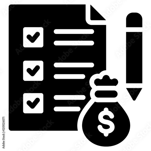 Creditworthiness Assessment Glyph Icon